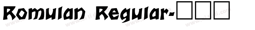 Romulan Regular字体转换
